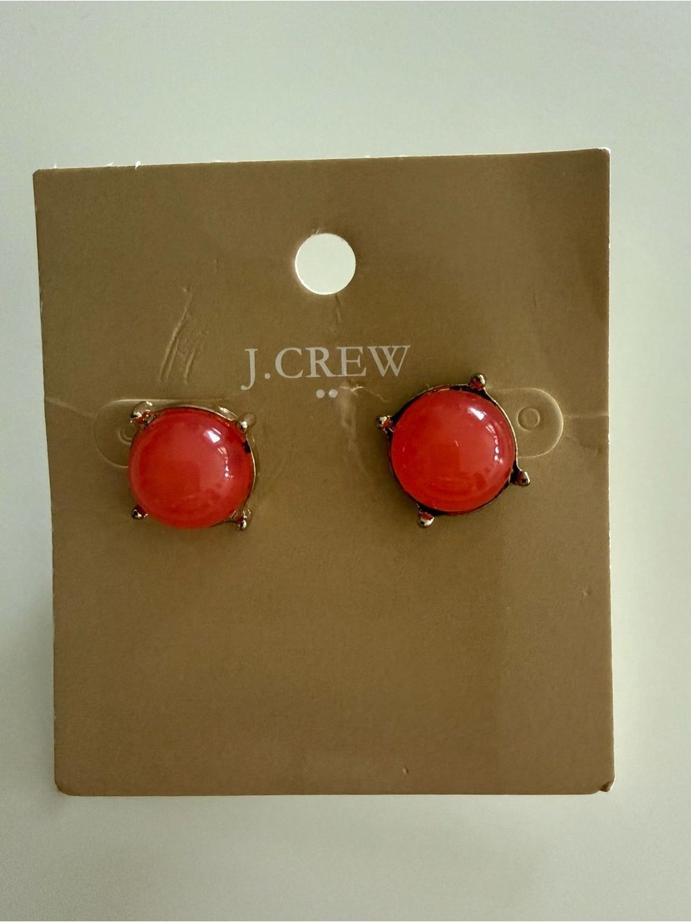 J. Crew Translucent Orange Bubble Studs